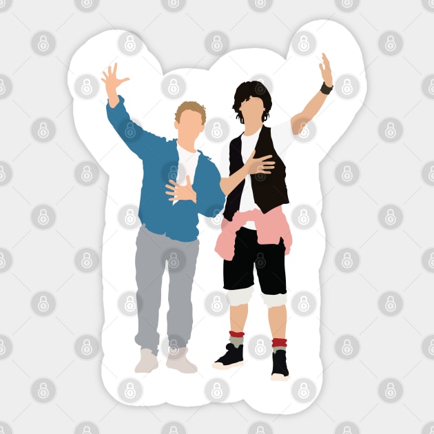 Bill and Ted Sticker by FutureSpaceDesigns